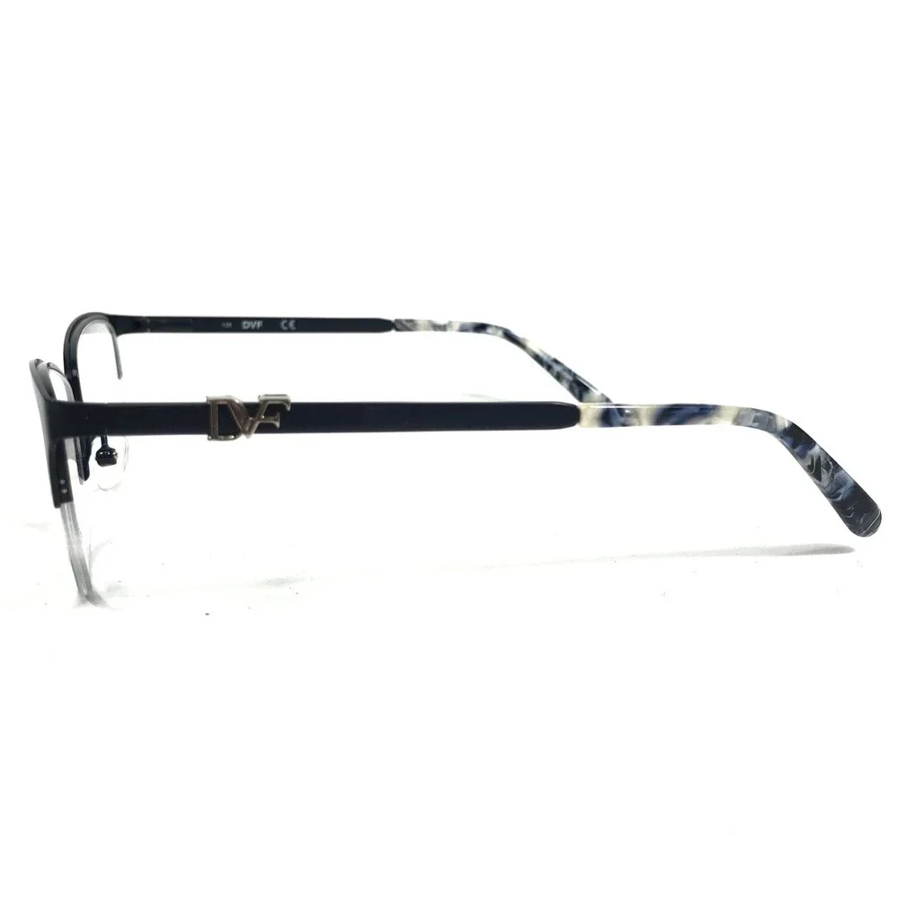 Diane von Furstenberg Eyeglasses Frames DVF8056 414 Navy Blue Cat Eye 52-17-135